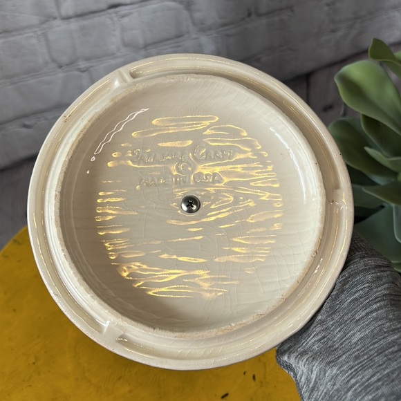 Treasure craft flour floral canister retro vintage 60s 70s BoHo bohemian wood - Picture 8 of 10